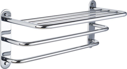 Wall Mounted Towel Rack Stainless Steel Effortless Bathroom Organization Modern Bath Shelf Holder