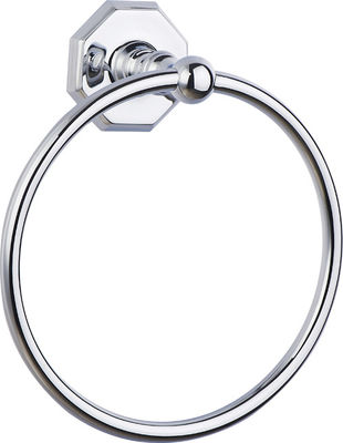 Bath Kitchen Towel Ring Holder Bathroom Chrome Finish Modern Design 190x165x73mm
