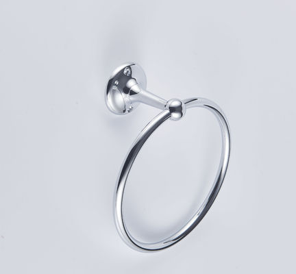 Brass And Chrome Towel Ring Cute Wall Mounted Modern Design Easy Installation