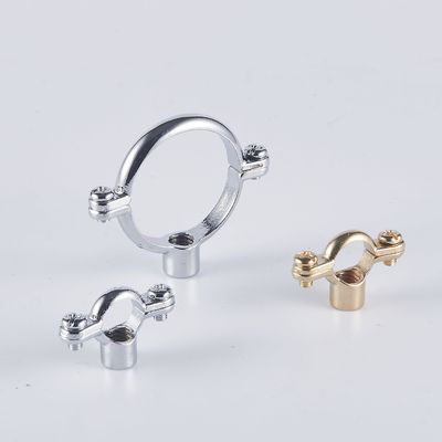 Secure Pipe Fastening Brass Pipe Clips Chrome Plated Connector Easy Installation