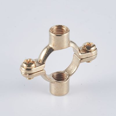Industrial Brass Pipe Clamp for Securing Pipes Chrome Plated Easy Installation