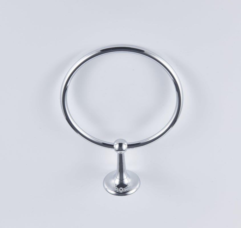 Bathroom Brass Ring Towel Holder Easy Install Wall Mount Accessory