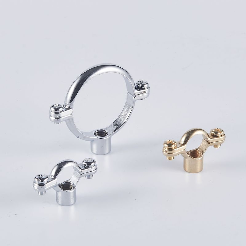 Secure Pipe Fastening Brass Pipe Clips Chrome Plated Connector Easy Installation