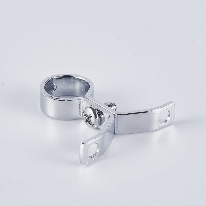 Easy Install Brass Pipe Clamp for Industrial Plumbing Chrome Plated Brass Holder Holds Pipes
