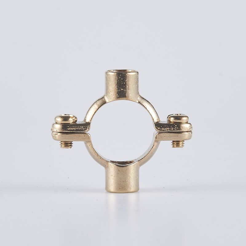 Chrome Plated Pipe Clamp Industrial Brass Holder for Plumbing Pipes