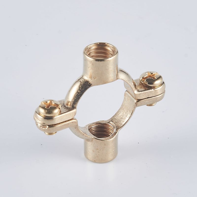 Industrial Brass Pipe Clamp for Securing Pipes Chrome Plated Easy Installation