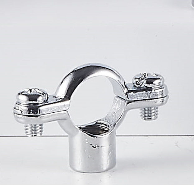 16mm 18mm 19mm Brass Pipe Clamp For Securing Pipes Water Throwing Chrome Plated